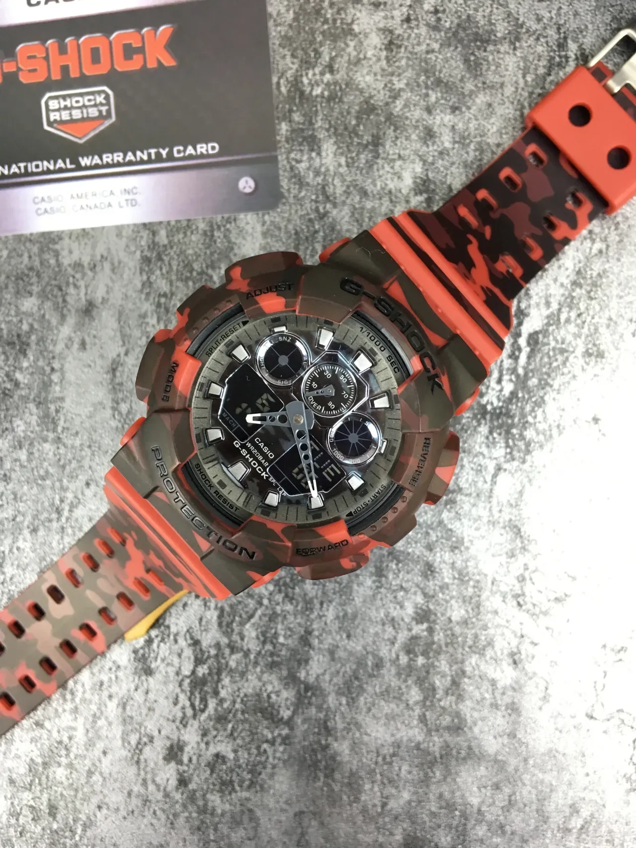 Casio G-Shock GA-100 迷彩橙色 运动手表 6