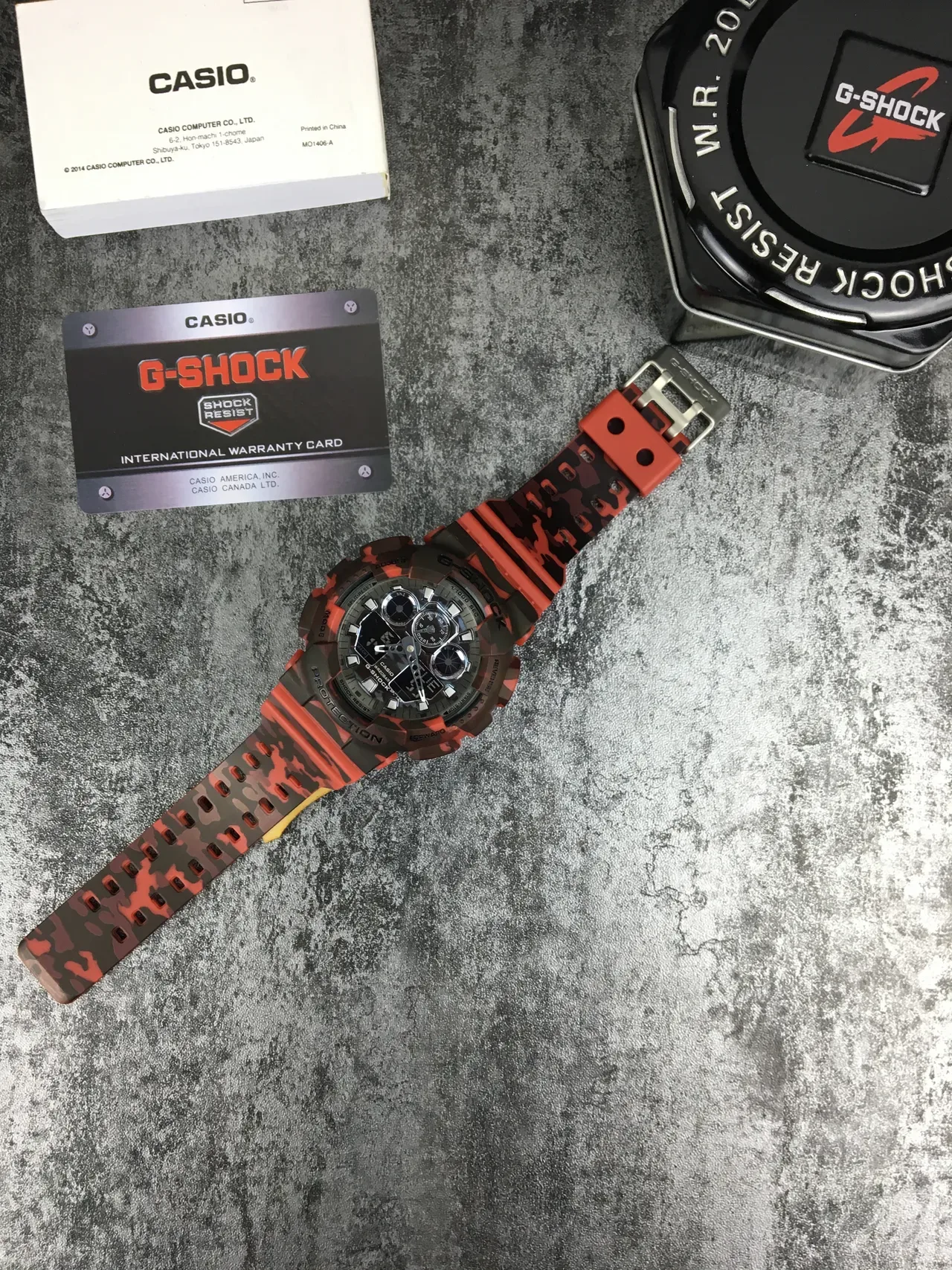 Casio G-Shock GA-100 迷彩橙色 运动手表 7