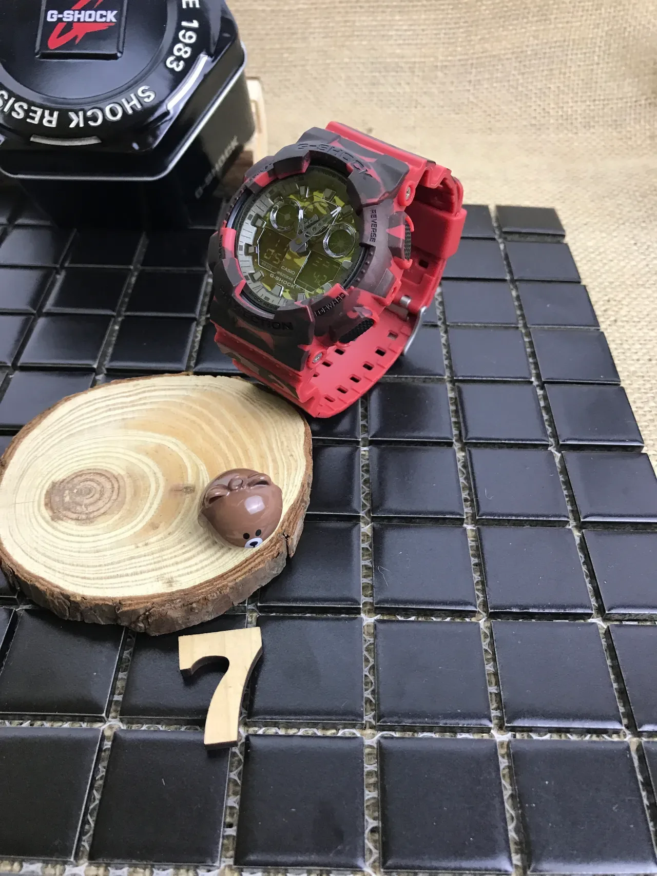 Casio G-Shock GA-100 迷彩橙色 运动手表 10