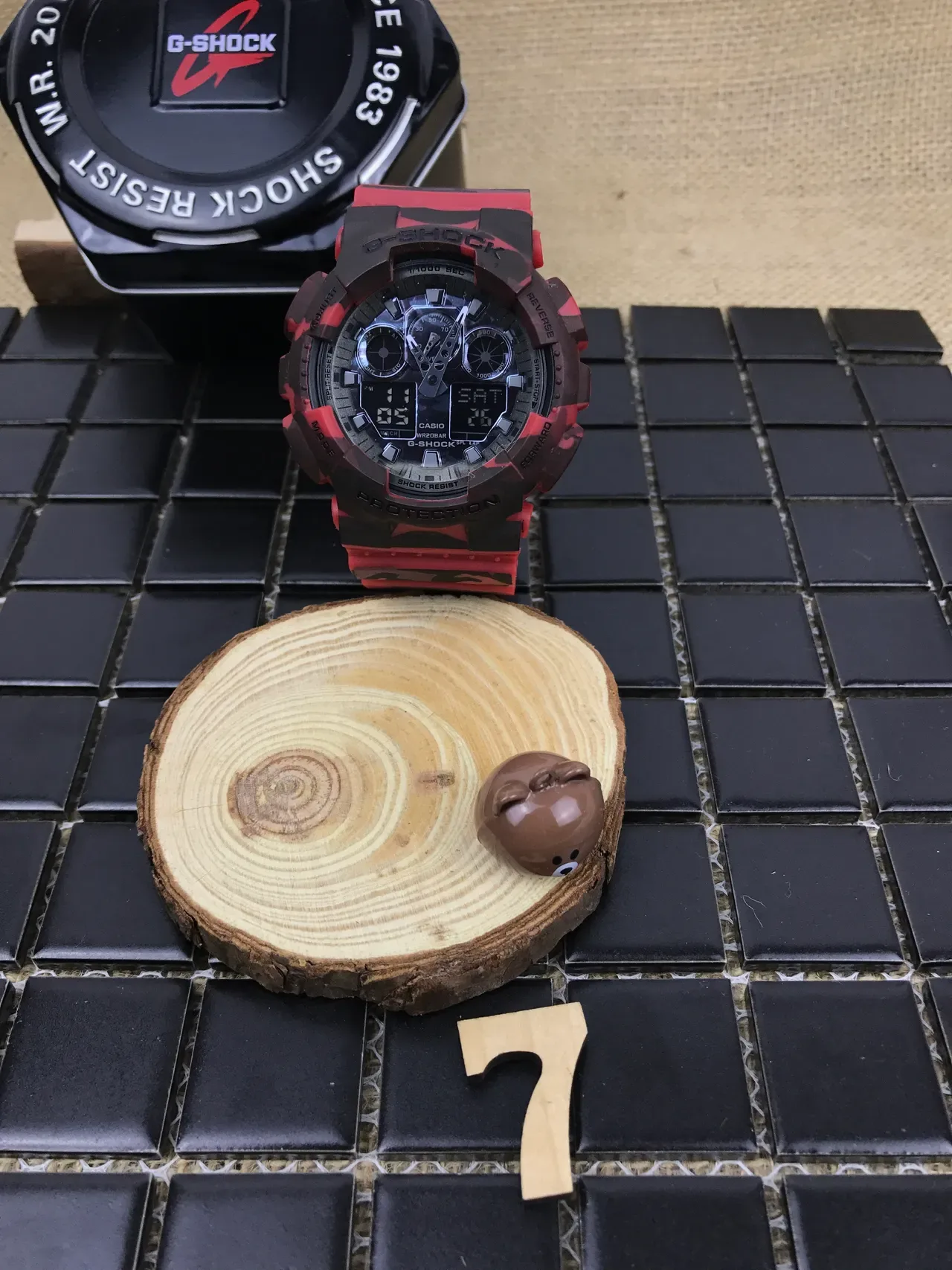 Casio G-Shock GA-100 迷彩橙色 运动手表 11