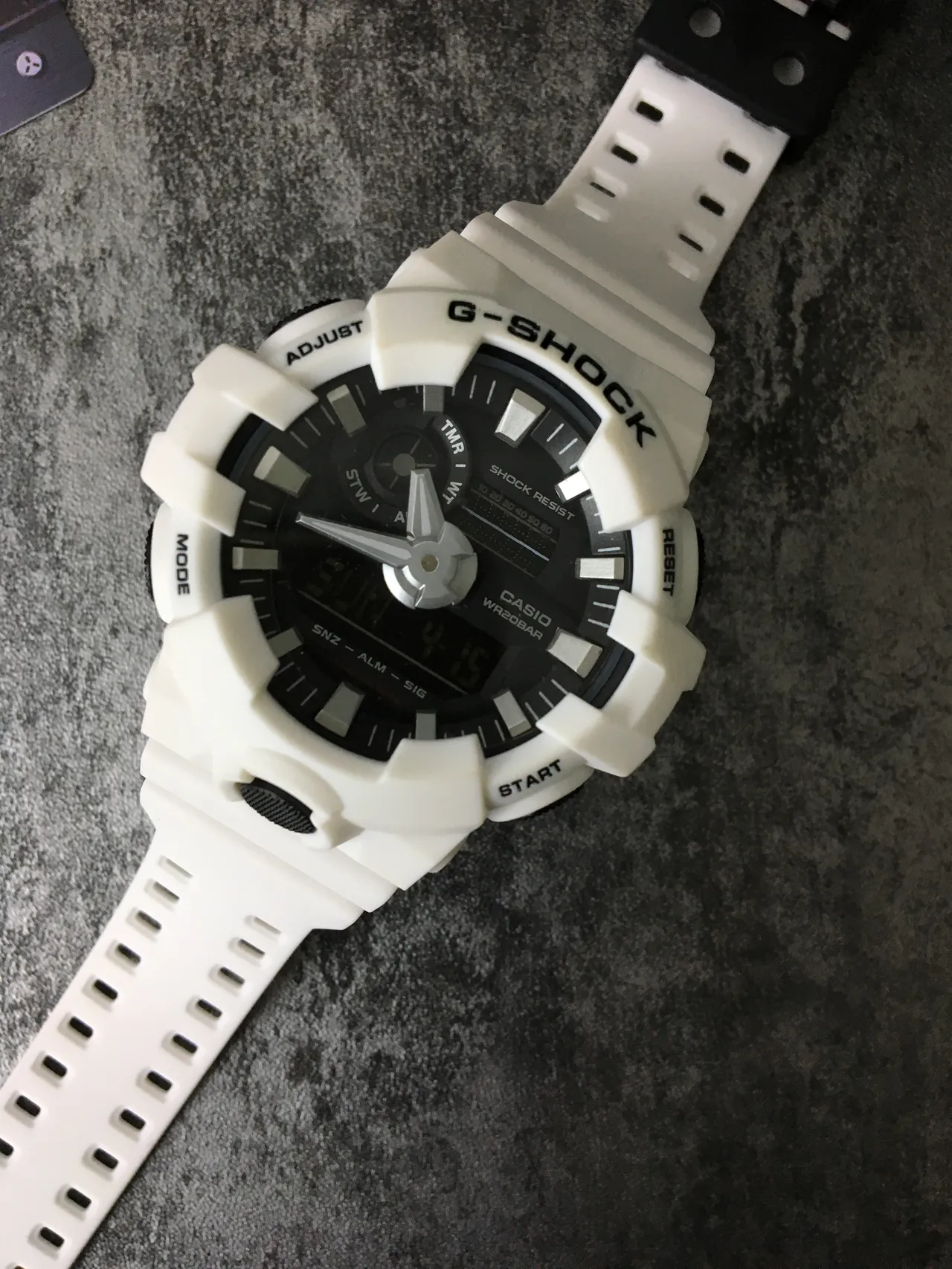 Casio G-Shock GA-100 White Resin Sports Watch 5