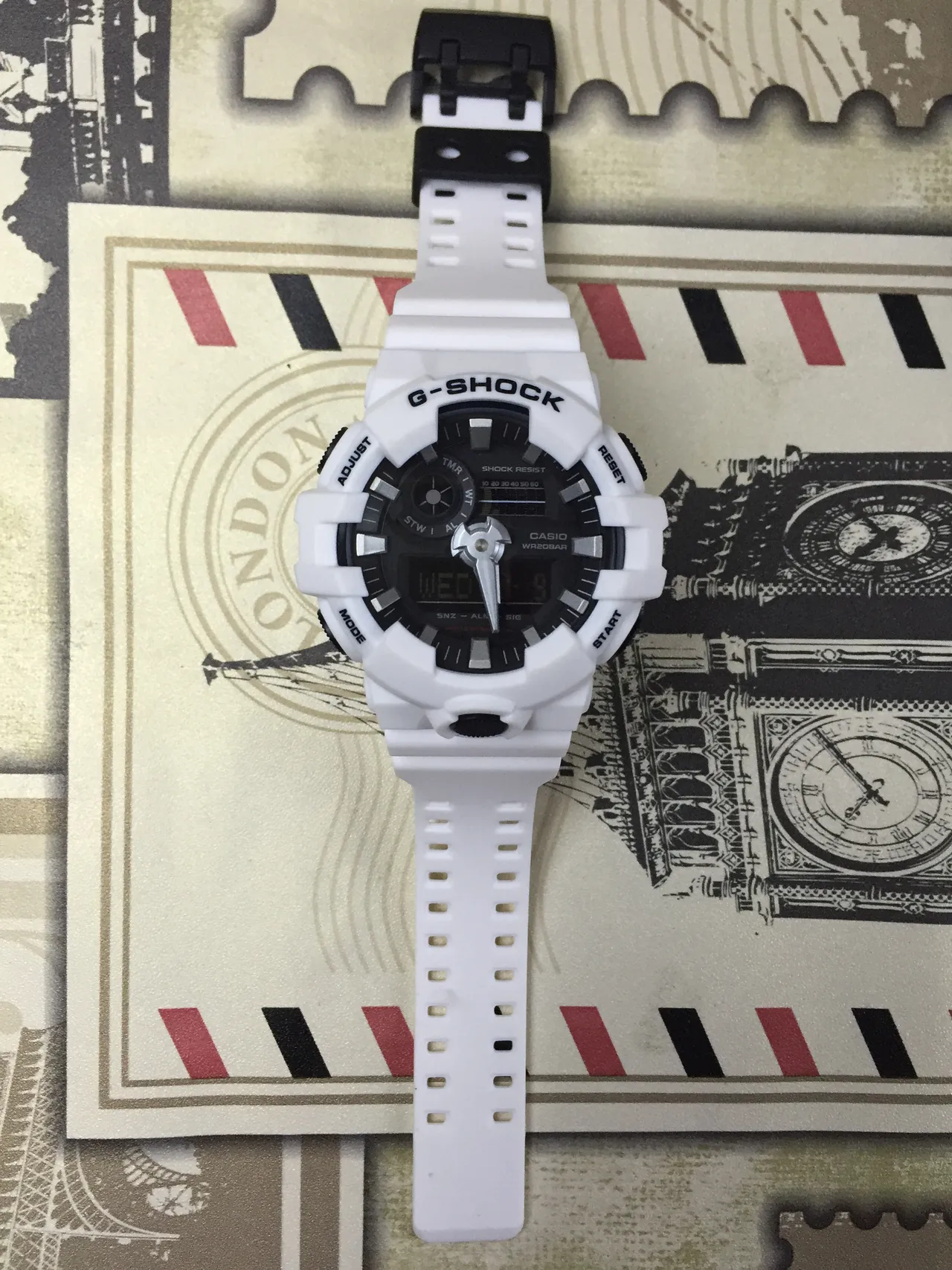 Casio G-Shock GA-100 White Resin Sports Watch 7