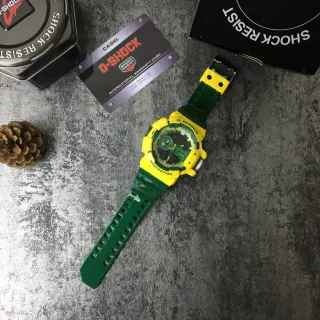 Casio G-Shock GA-100 Yellow Green Sports Watch