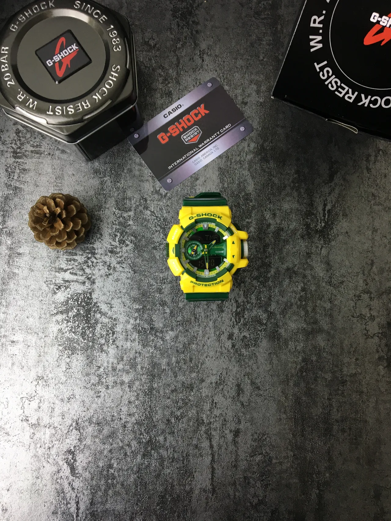 Casio G-Shock GA-100 Yellow Green Sports Watch 3