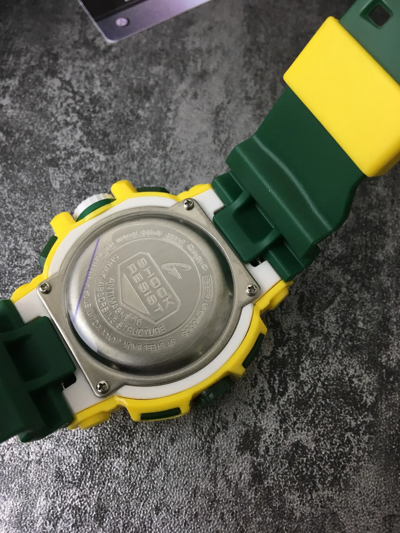 Casio G-Shock GA-100 Yellow Green Sports Watch 4