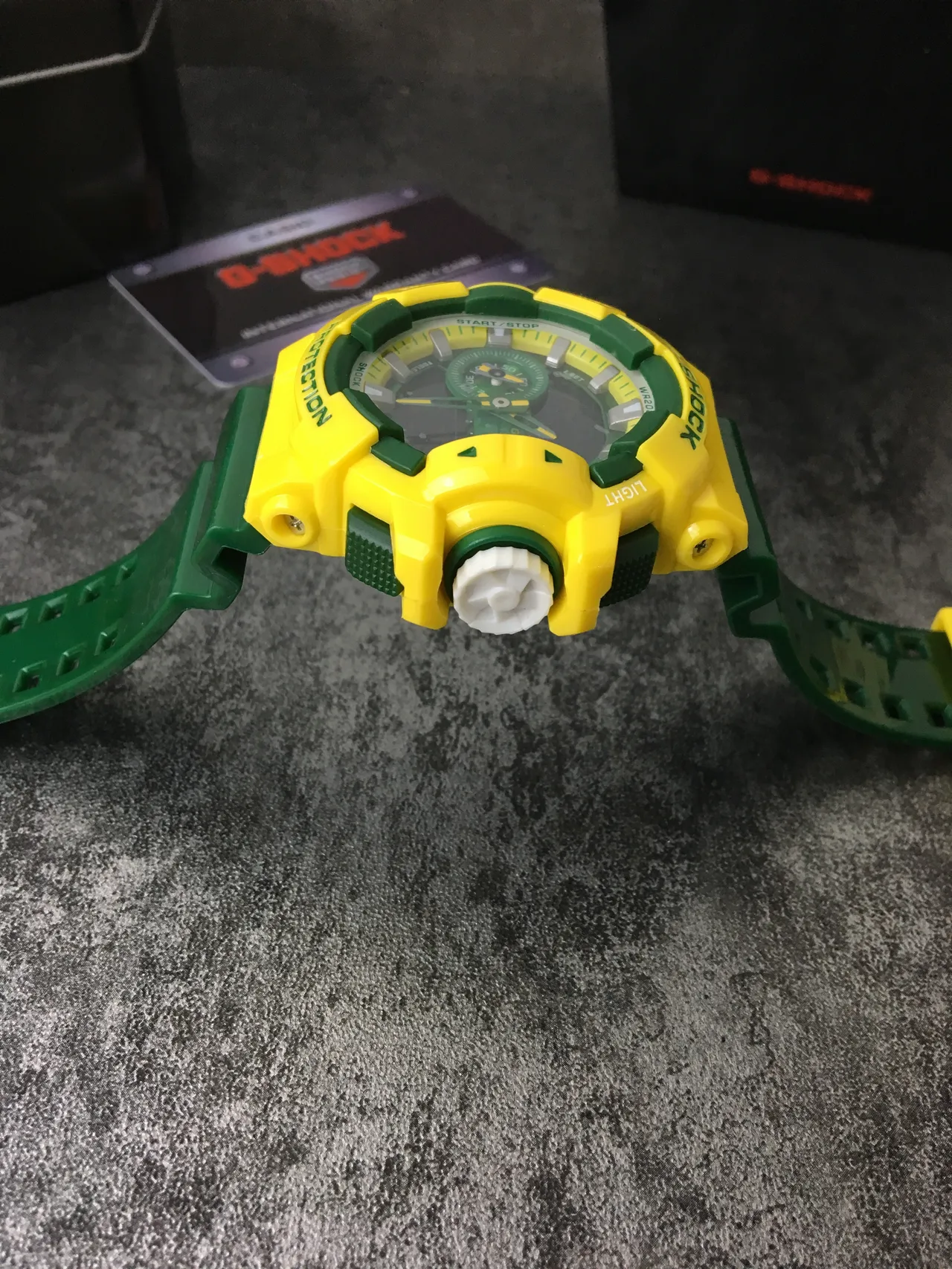 Casio G-Shock GA-100 Yellow Green Sports Watch 5