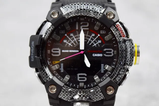 Casio G-Shock Mudmaster Quad Sensor Noir Fibre de Carbone Montre Sport 3