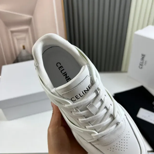 Celine CT-01 Z Trainer Sneakers Lifestyle Monocromáticas Blancas 3