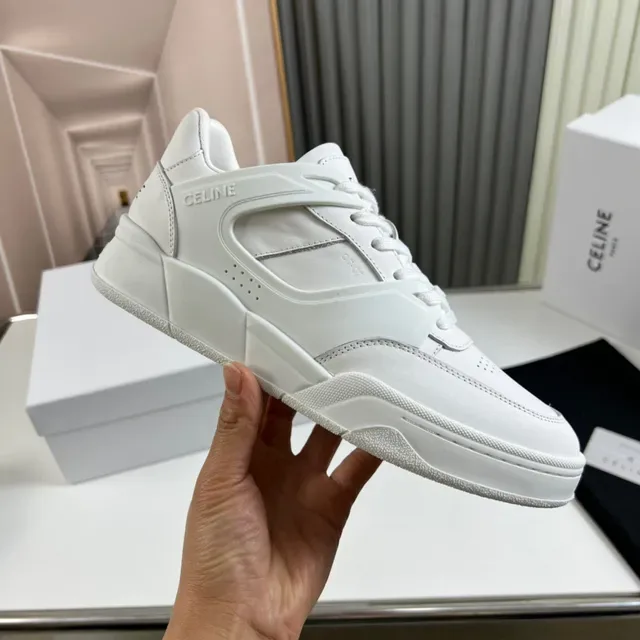 Celine CT-01 Z Trainer Sneakers Lifestyle Monocromáticas Blancas 4