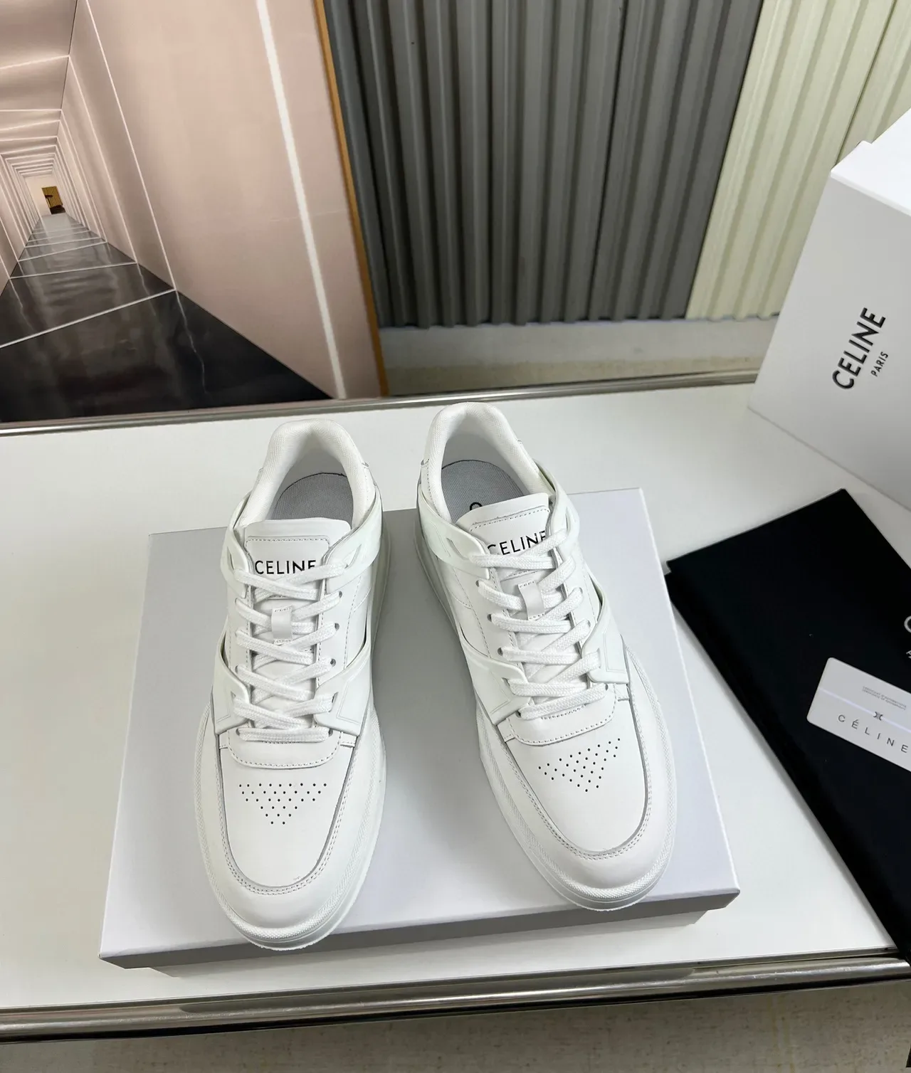 Celine CT-01 Z Trainer Sneakers Lifestyle Monocromáticas Blancas 9