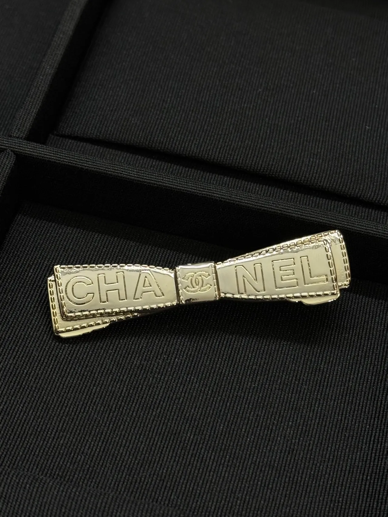 Chanel Bow Brooch Silver-Tone Metal Brooch 2