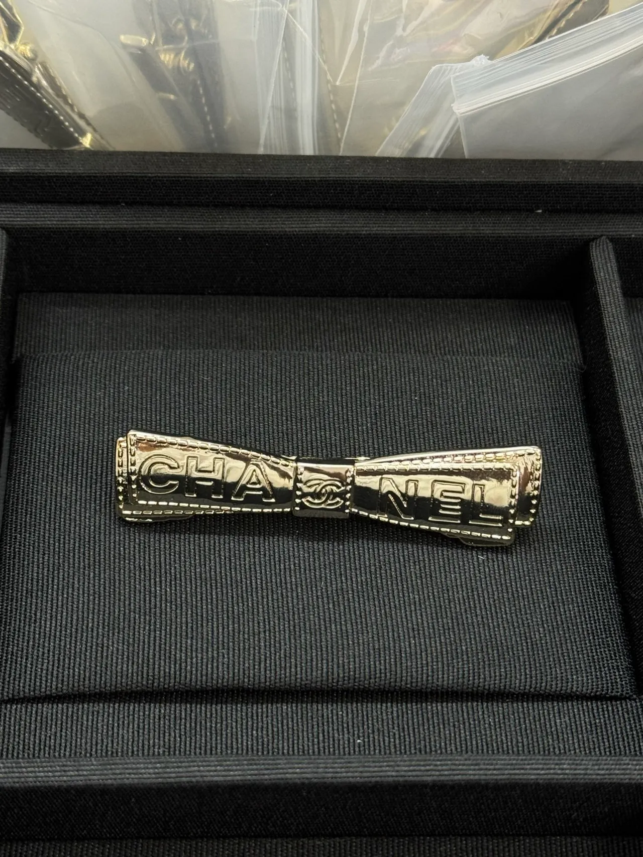Chanel Bow Brooch Silver-Tone Metal Brooch 6