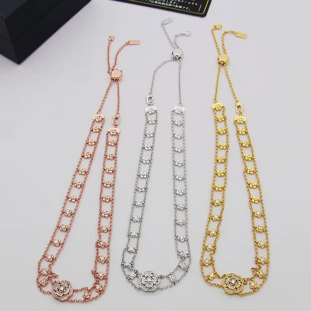 Chanel Camélia Choker ton argent Pavé gemmes collier 8
