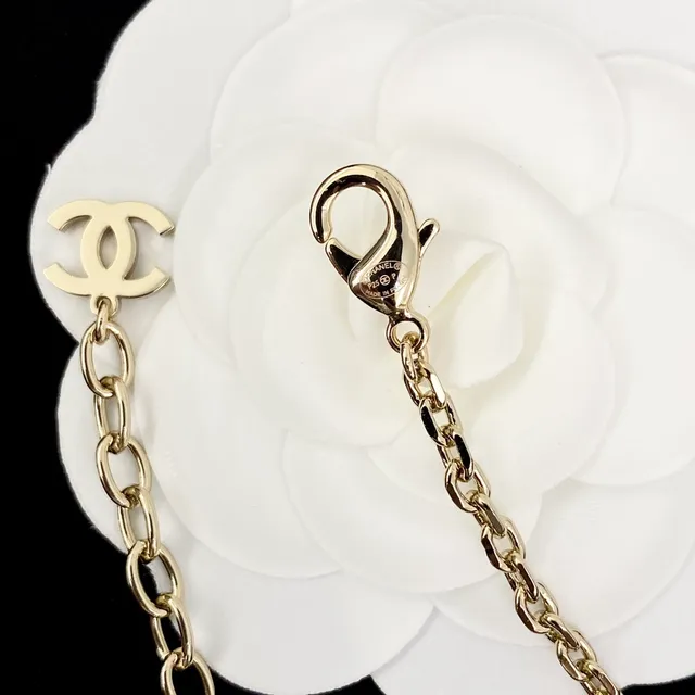 Chanel CC 珍珠项链 金色链条项链 4