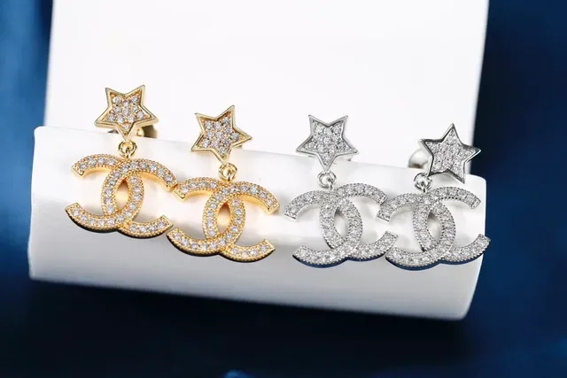 Chanel CC Star Boucles d'Oreilles à Cristal Pavé 2