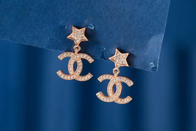 Chanel CC Star Boucles d'Oreilles à Cristal Pavé 5