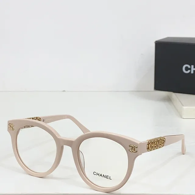 Chanel Chain Lunettes Optiques Noires Dorées Brillantes en Acétate avec Marques 9