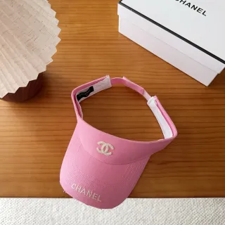 Chanel Pink White Embroidered Interlocking CC Logo Thread Lettering Baseball Cap