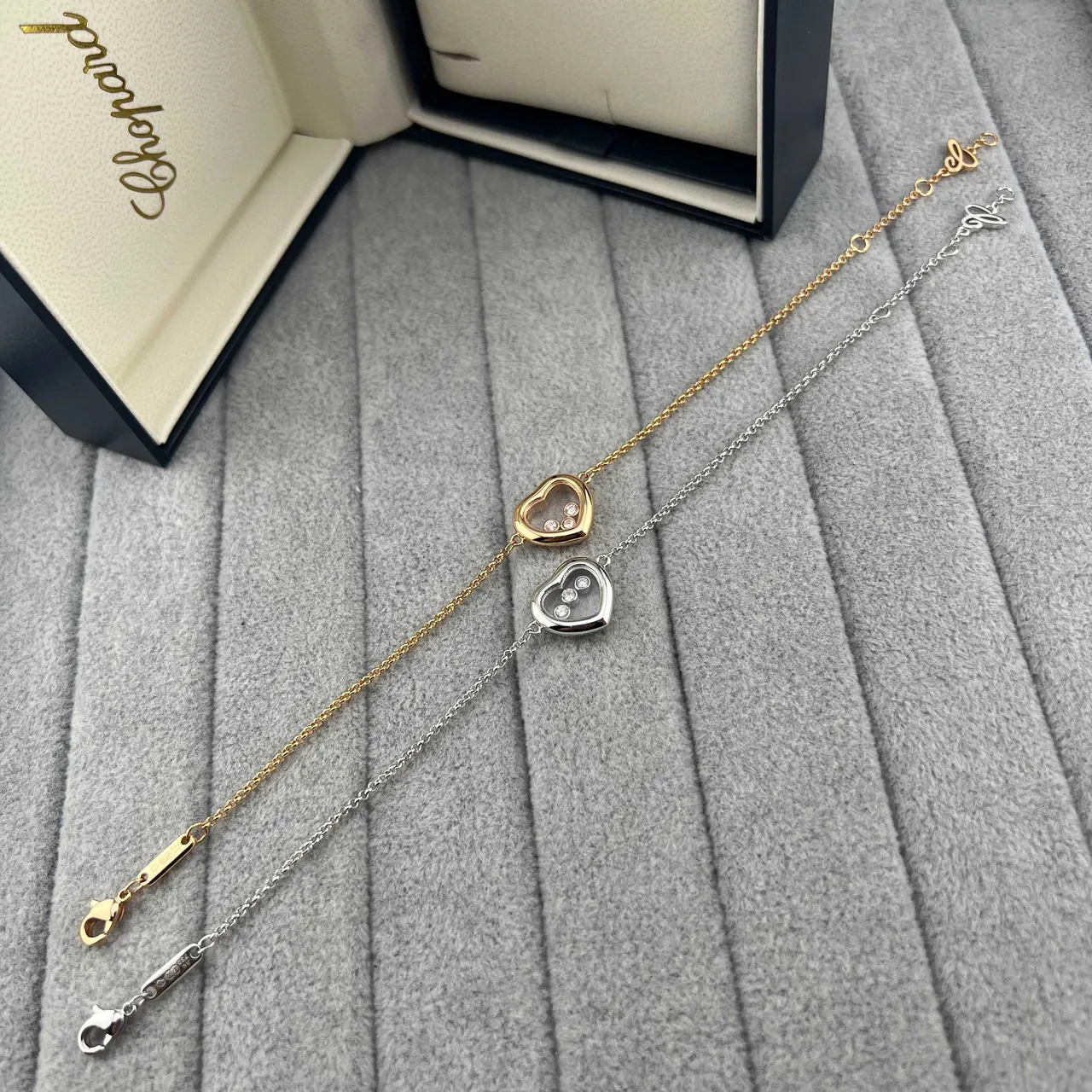 Chopard Happy Hearts Heart-Shaped Floating Diamond Bracelet 6