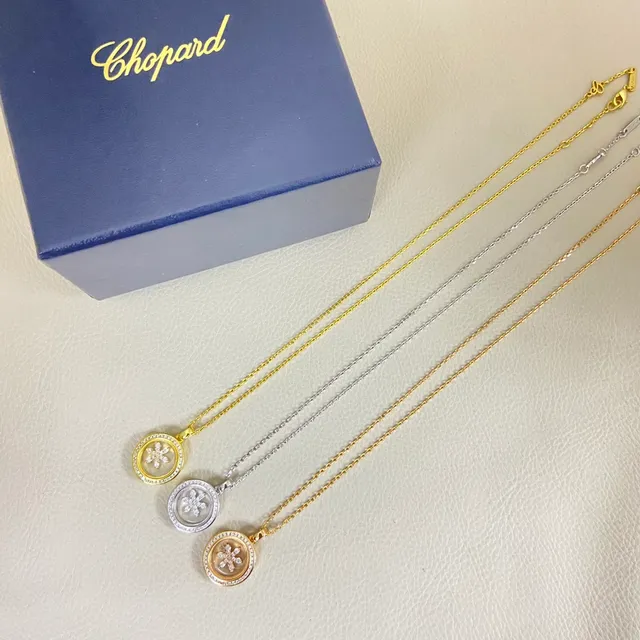 Chopard Collar de Colgante Rotatorio de Locket de Copo de Nieve Feliz 3