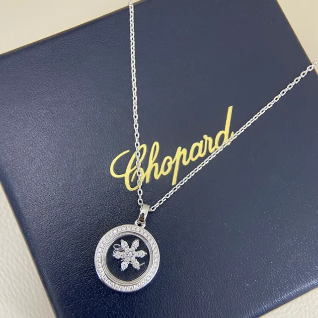 Chopard Collar de Colgante Rotatorio de Locket de Copo de Nieve Feliz 5