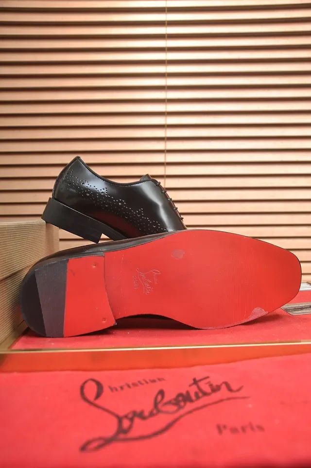 Christian Louboutin 黑色红色 亮面 漆皮 全镂空 布洛格 3