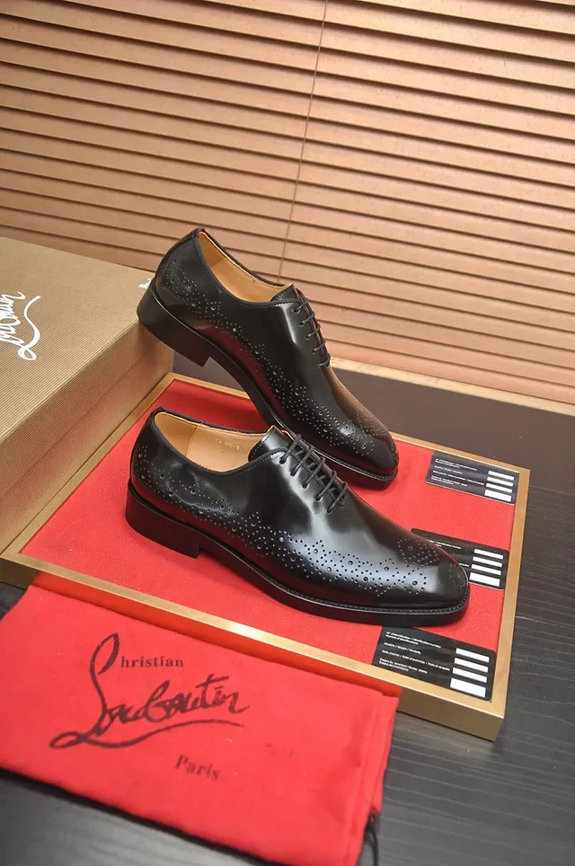 Christian Louboutin 黑色红色 亮面 漆皮 全镂空 布洛格 4