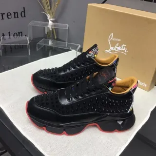Christian Louboutin Cloutées Noires Semelle Rouge Chunky Sneakers