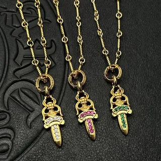 Chrome Hearts Cross Dagger Sword Pendant Necklace