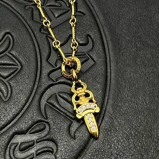 Chrome Hearts ক্রস খঞ্জর তলোয়ার পেন্ডেন্ট হার 3