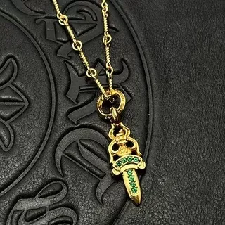 Chrome Hearts ক্রস খঞ্জর তলোয়ার পেন্ডেন্ট হার 9