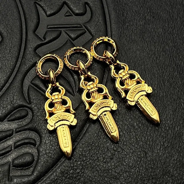Chrome Hearts ক্রস খঞ্জর তলোয়ার পেন্ডেন্ট হার 5