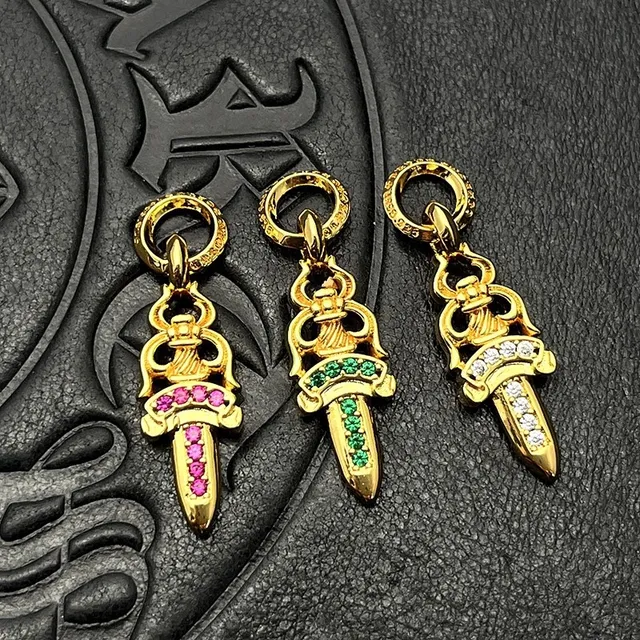 Chrome Hearts ক্রস খঞ্জর তলোয়ার পেন্ডেন্ট হার 6