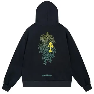 Chrome Hearts Floral-Cross Graphic Black Hoodie by Chrome Hearts — hoodies supplier, yupoo album photo