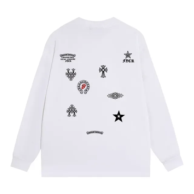 Chrome Hearts Multi-Logo Embroidered Black Crewneck Sweater 2