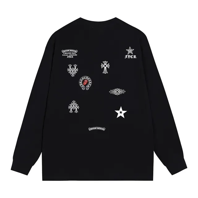 Chrome Hearts Multi-Logo Embroidered Black Crewneck Sweater 5