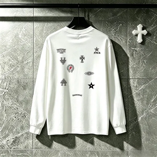 Chrome Hearts Multi-Logo Embroidered Black Crewneck Sweater 6