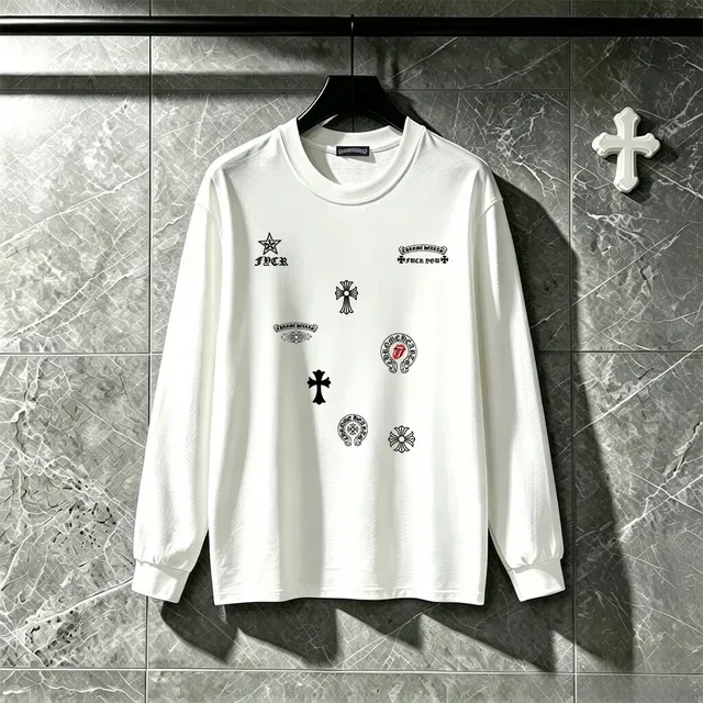 Chrome Hearts Multi-Logo Embroidered Black Crewneck Sweater 7