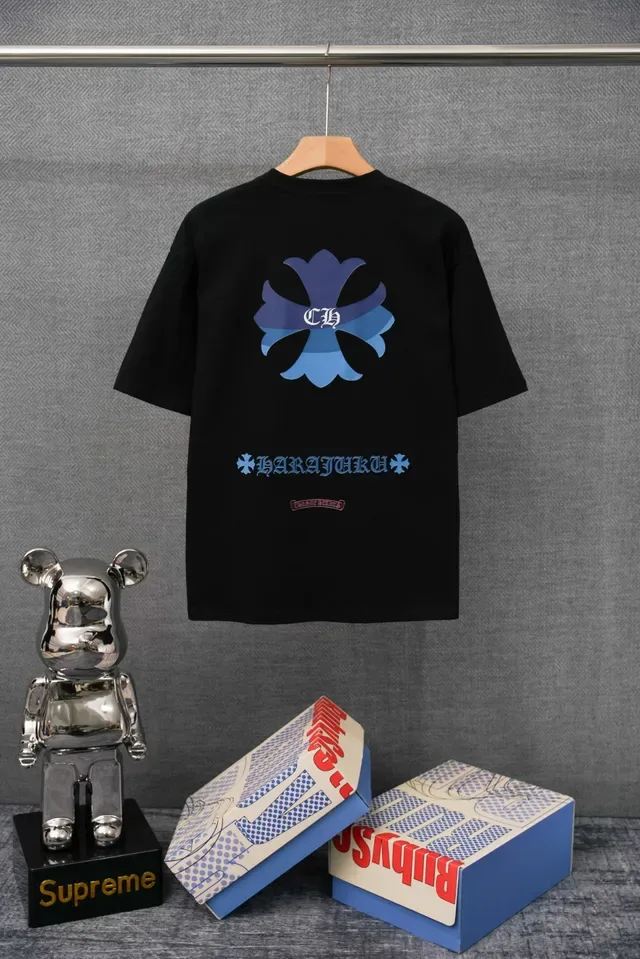 Chrome Hearts पॉकेट कढ़ाई फूल लोगो सफ़ेद टी-शर्ट 2