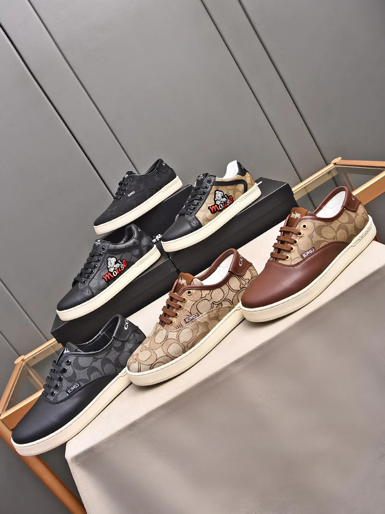 Coach Monogram Lona e Couro Low-Top Lifestyle Sneaker 3