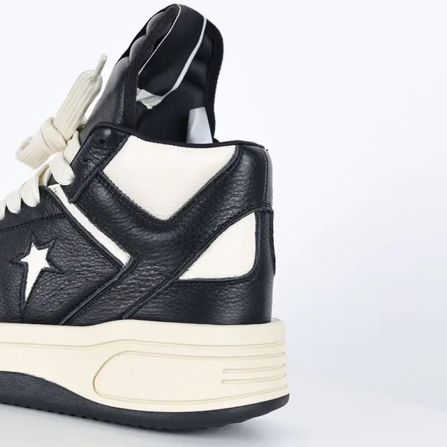 Converse Black Beige High-Top Leather Upper Lifestyle Sneakers 4