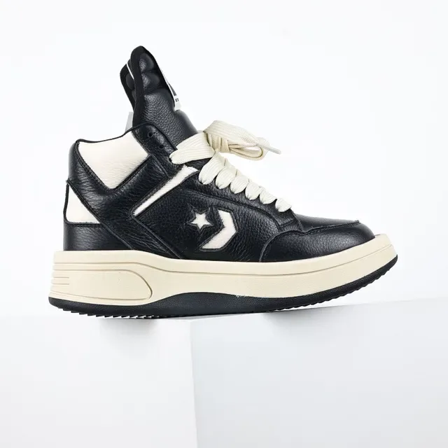 Converse Black Beige High-Top Leather Upper Lifestyle Sneakers 7