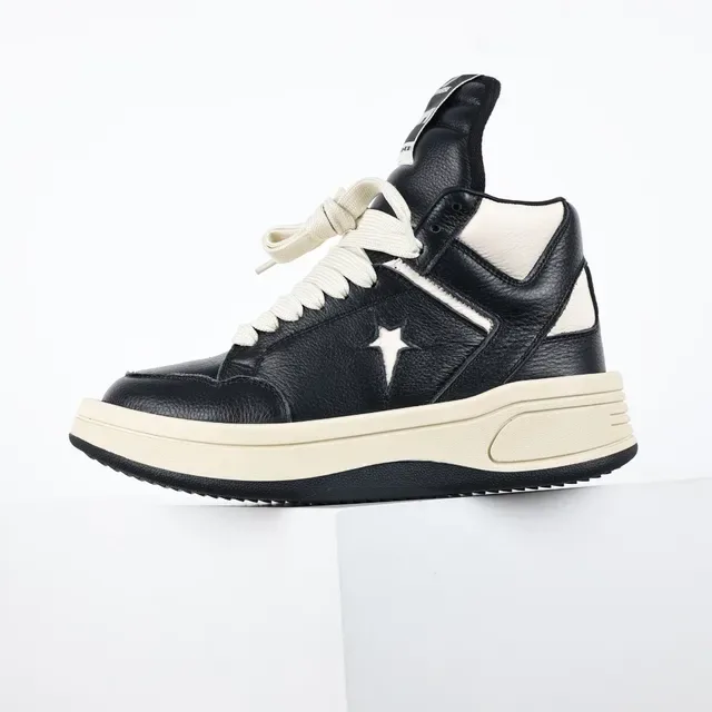 Converse Black Beige High-Top Leather Upper Lifestyle Sneakers 9
