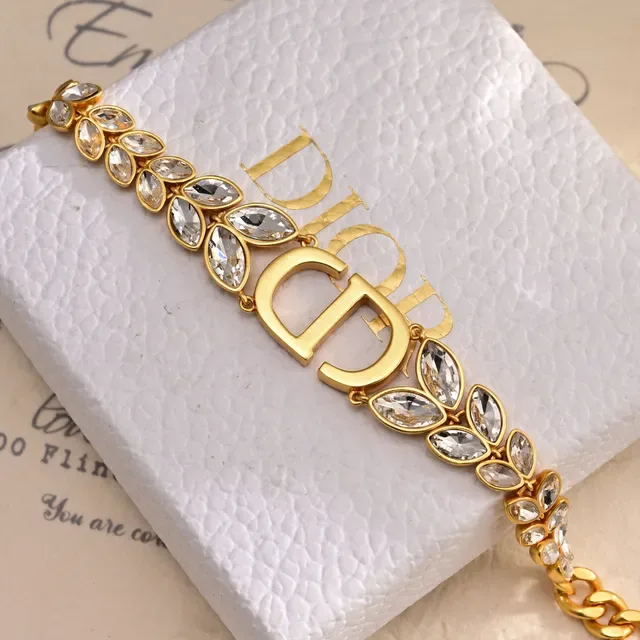 Dior 30 Montaigne Prestige Gold-Tone Crystal Bracelet 2