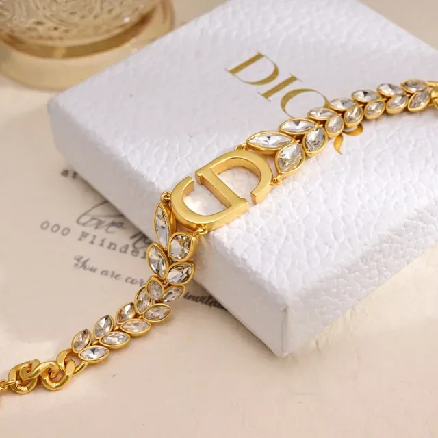 Dior 30 Montaigne Prestige Gold-Tone Crystal Bracelet 3