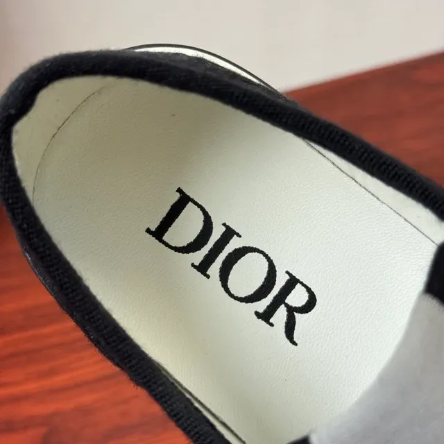 Dior B22 Noir Blanc monogramé jacquard partie supérieure semelle plate style vulcanisé style de vie sneakers 7