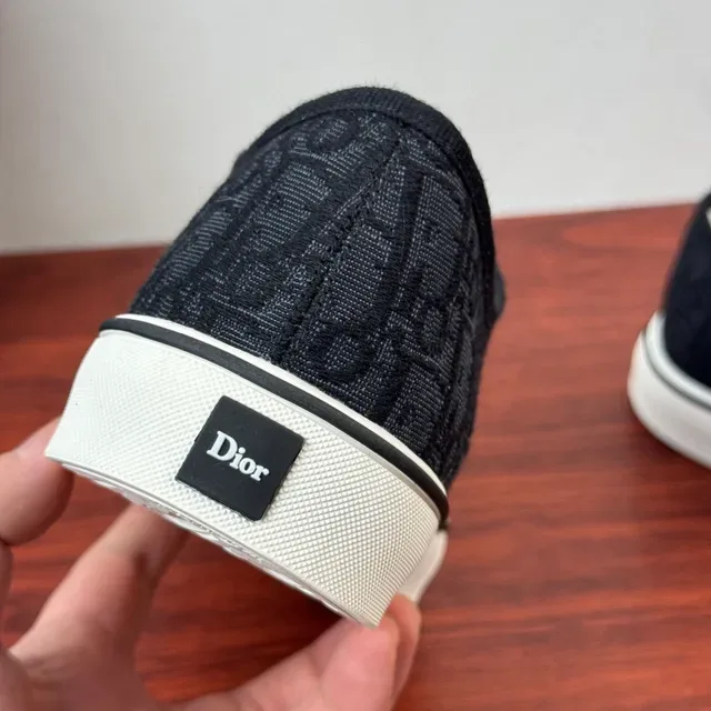 Dior B22 Noir Blanc monogramé jacquard partie supérieure semelle plate style vulcanisé style de vie sneakers 8