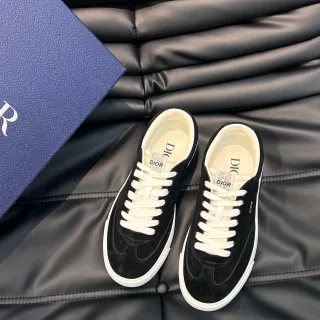 Dior B22 黑白麂皮鞋面 系带 生活休闲鞋