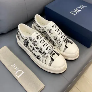 Dior B23 Sneakers en Toile à Impressions Graphiques à Collet Bas
