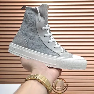 Dior B23 灰色针织袜式高帮生活方式运动鞋